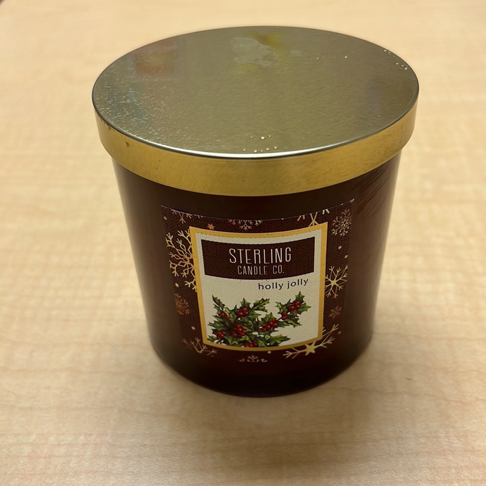 Sterling Candle‎ Co holly jolly two wick candle, new